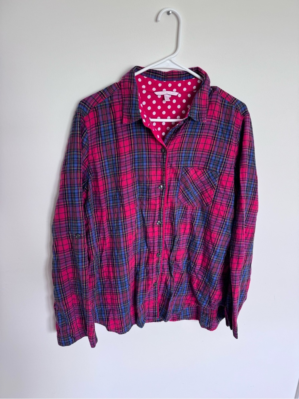 Women’s Plaid Button-Up pajama